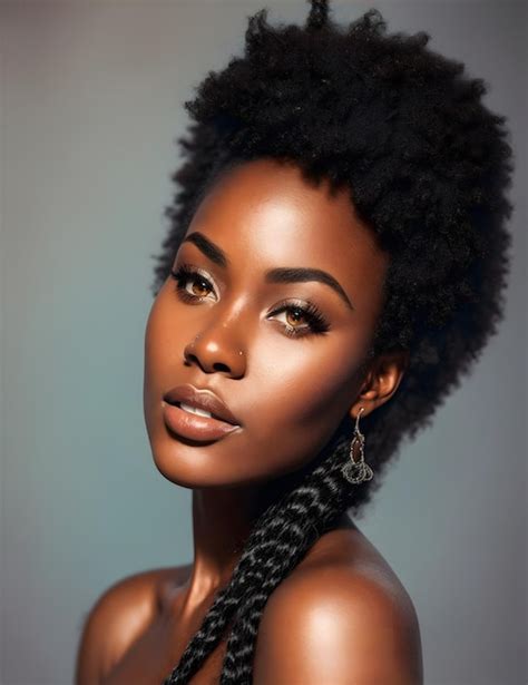 Premium Ai Image Beautiful Ebony Woman Created With Generative Ai