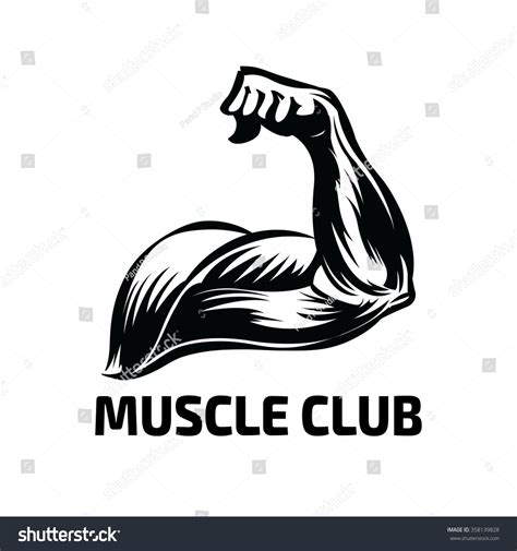 Arm Muscle Vector Logo Design Fitness Stock Vector Royalty Free