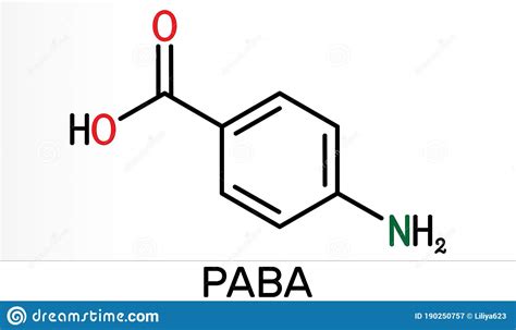 Aminobenzoic Acid P Aminobenzoic Acid PABA Molecule It Is