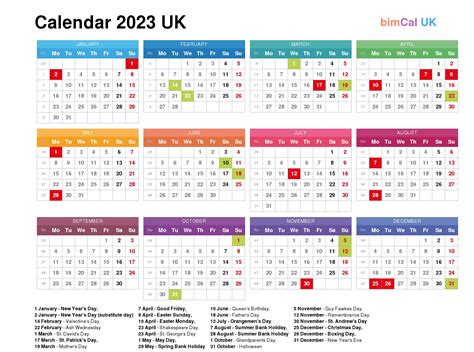 Uk Calendar 2023 Bank Holidays Calendar 2023