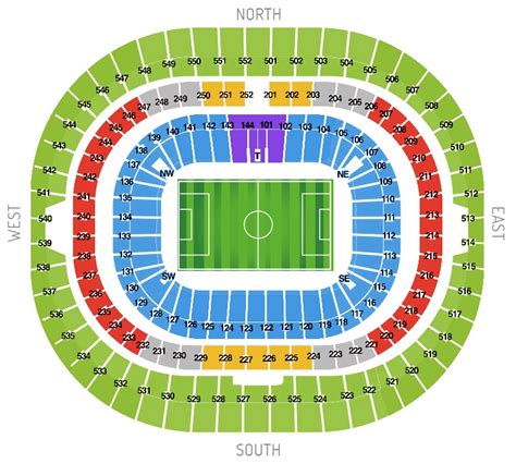 45 Wembley Seating Plan View
