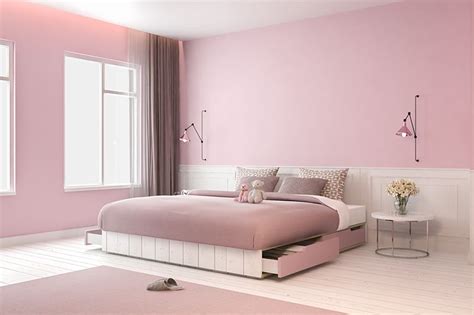 Pale Pink Paint Colours For Bedrooms Which Goes Perfectly Well With A