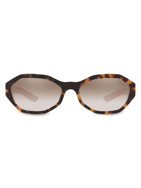 Prada Conceptual 56mm Geometric Sunglasses In Brown Lyst