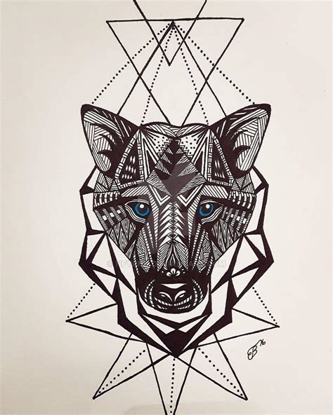 Geometric Wolf Tattoo Drawing Pin By Zabdiel Rosa On Tattoos