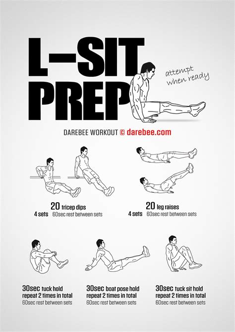 L Sit Prep Workout Calisthenics Workout Routine Calisthenics Workout