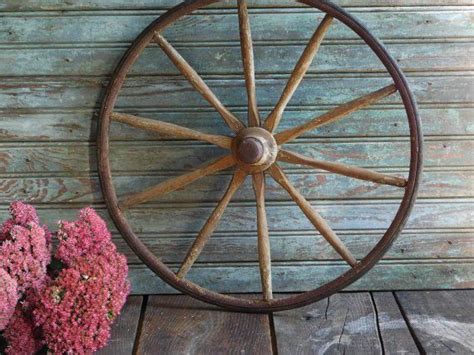 Primitive Antique Wooden Spoke Wheel Wagon Wheel 16 Inches Etsy