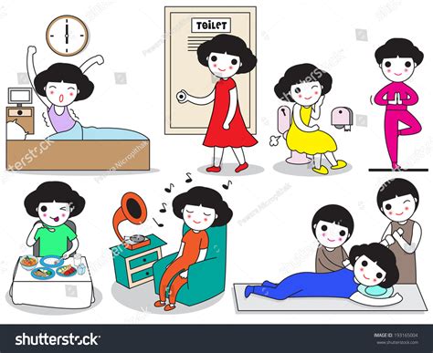 Healthy Habits Illustration Set 스톡 벡터로열티 프리 193165004 Shutterstock