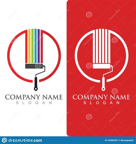 Paint Brush Logo And Symbol Vector Image Stock Vector Illustration Of