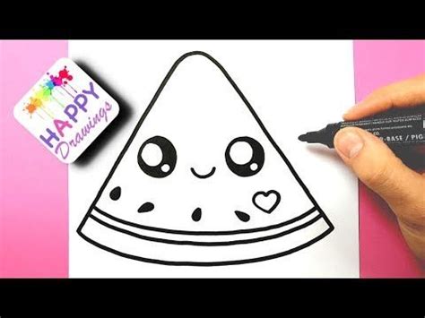 Learn how to draw cheetah simply by following the steps outlined in our video lessons. HOW TO DRAW DRAW A CUTE WATERMELON EASY - HAPPY DRAWINGS ...