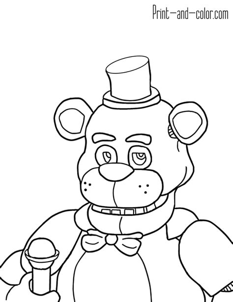 Five Nights At Freddy S Coloring Pages Print And