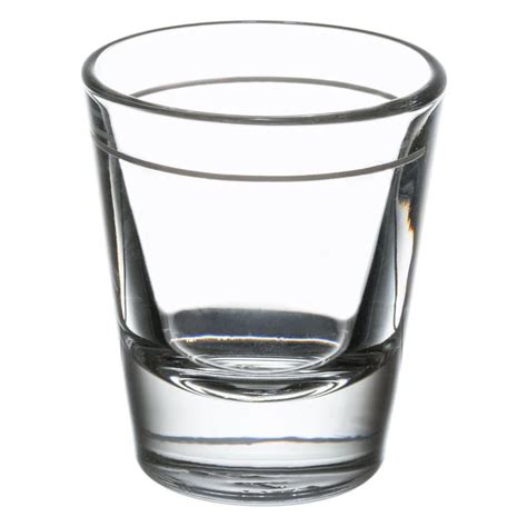 libbey 5120 a0007 1 1 2 oz whiskey shot glass with 1 oz cap line