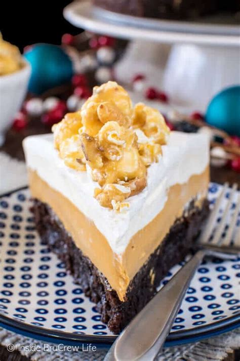 This homemade recipe for chocolate mousse pie is no bake and so easy. White Chocolate Caramel Mousse Brownie Cake - The Best ...