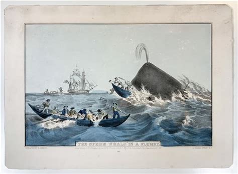 Nathaniel Currier The Sperm Whale In A Flurry 1852 MutualArt