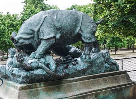 Free Images Architecture Paris Monument Statue Park Metal Rhino