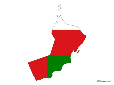 Flag Map Of Oman Free Vector Maps Oman National Day Oman Flag Oman
