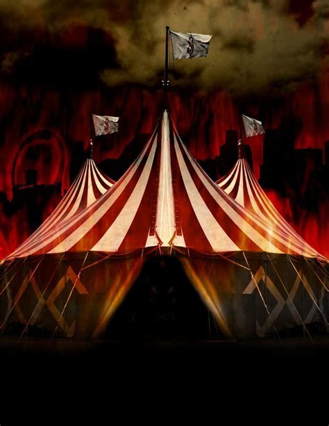 Evil Circus Tent Ночной цирк Темный цирк Винтаж цирк