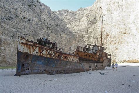 Shipwreck In Navagio Beach Greece Editorial Stock Photo Image Of