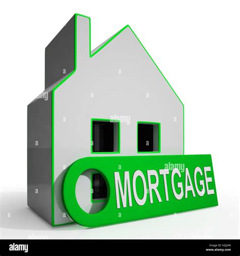 Mortgage House Shows Owing Money For Property Stock Photo Alamy