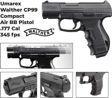 Umarex Walther Cp99 Compact Bb Blowback Co2 Air Pistol With Co2 12 Gra
