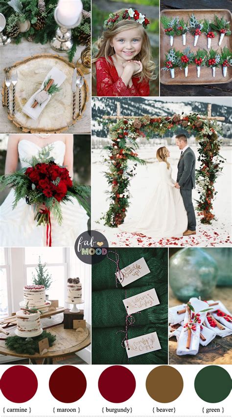 A Christmas Themed Wedding With The Lush Colours Of Deep