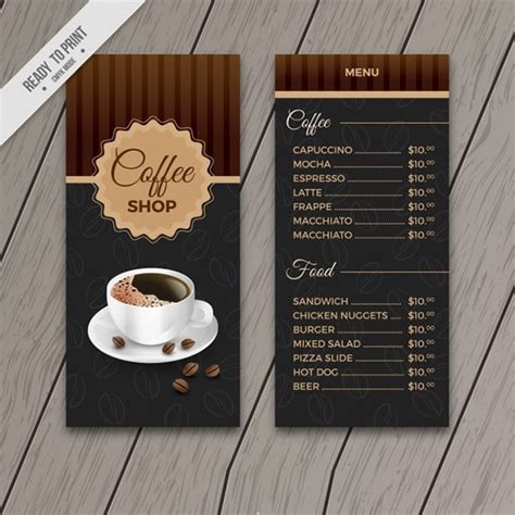 Menu Coffee Psd Coffee Menu Vectors And Psd Free Download