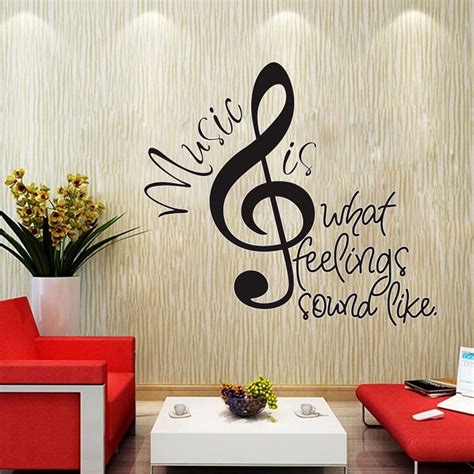 Wowall Big Music Note Music Is What Feelings Sound Like Quotes Wall