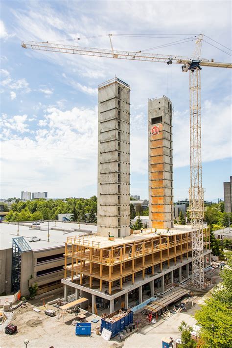 Worlds Tallest Wood Building At Ubc Reaches Structural Completion
