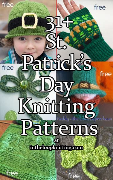 Great for children and beginners. St. Patrick's Day Knitting Patterns - In the Loop Knitting