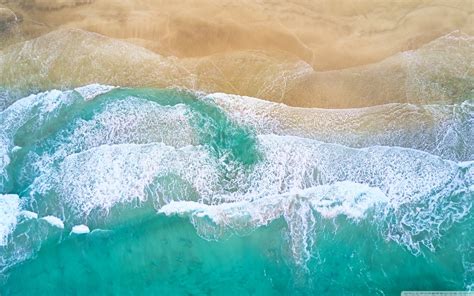 Free Download Beautiful Beach Waves Drone Photography 4k Hd Desktop