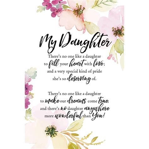 My Daughter Wood Plaque With Inspiring Quotes 6 In X 9 In Elegant