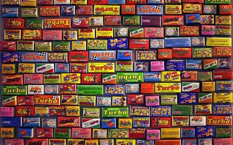 Bubblegum Rappers Gum Brands Chewing Gum 80s Background