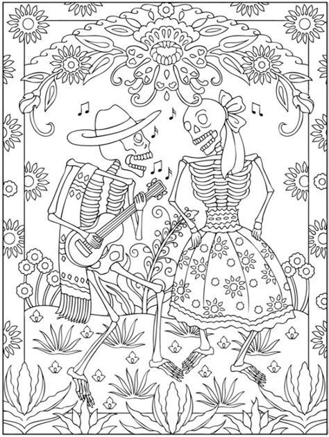 Freebie Day Of The Dead Coloring Page Stamping