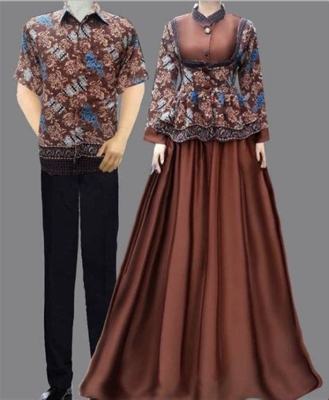 Dress Batik Modern Model Baju Gamis Batik Kombinasi Kain Polos Remaja