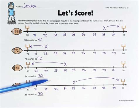 Rounding Made Easy With Number Lines Hootys Homeroom