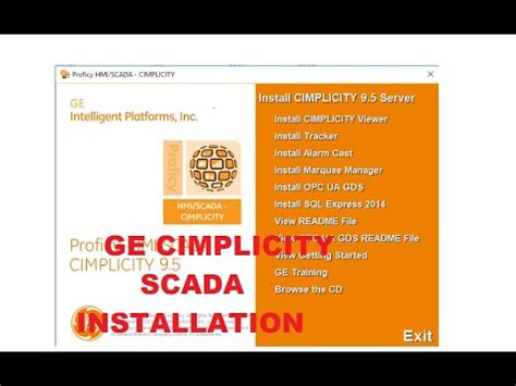 GE Cimplicity SCADA Installation YouTube