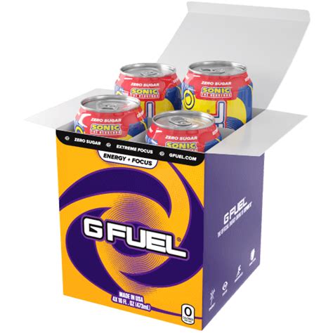 G Fuel Energy Formula Sonic Peach Rings 4 Pack Cans