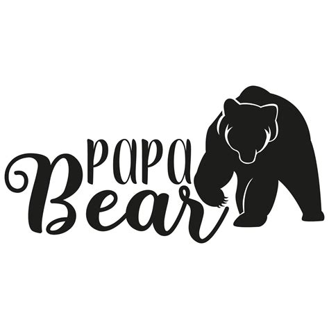 Papa Bear Svg Files For Cricut Silhouette Cut Files Etsy