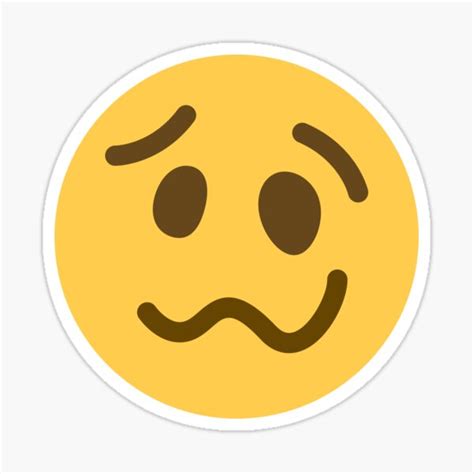 Woozy Face Emoji Sticker For Sale By Azurevertigo Redbubble