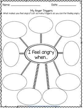 Identifying Triggers for Anger - Free | Anger management worksheets