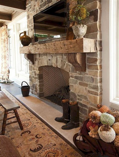 80 Beautiful Farmhouse Style Fireplace Ideas Country Farmhouse