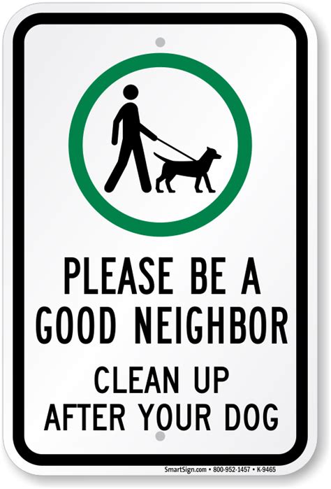 Clean Up After Your Dog Signs Clean Up Dog Poop Signs From 5