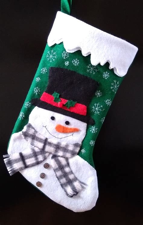 Snowman Stocking Holiday Decor Christmas Stockings Holiday