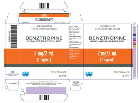 Buy Benztropine Mesylate Benztropine Mesylate 1 Mgml From Gnh India
