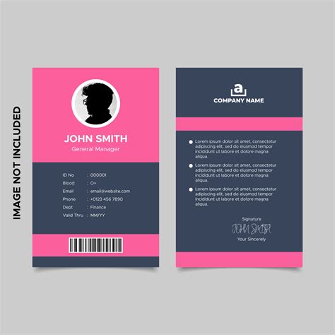 Modern Design Employee Id Card Template 830667 Vector Art At Vecteezy