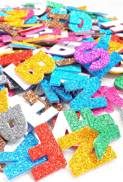 Glitter Sticker Capital Letters Alphabet Set 1 Inches Great Etsy