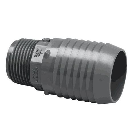 Lasco Fittings 1 In X 34 In Pvc Mpt X Barb Poly Insert Male Adapter