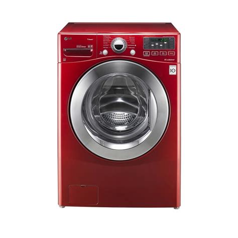 Lg 37 Cu Ft High Efficiency Front Load Washer Wild Cherry Red Energy