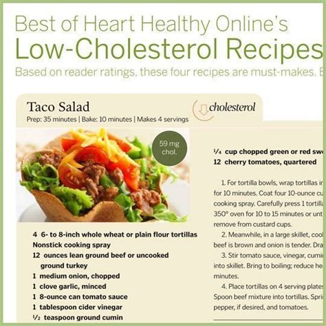 The foods you eat can help improve your cholesterol. Low-Cholesterol Recipes | Low cholesterol recipes, Low ...