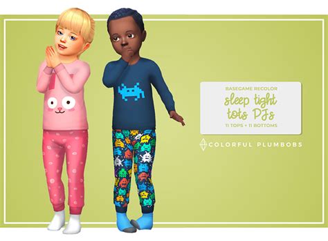 Best Toddler Pajamas And Sleepwear Cc For The Sims 4 Fandomspot