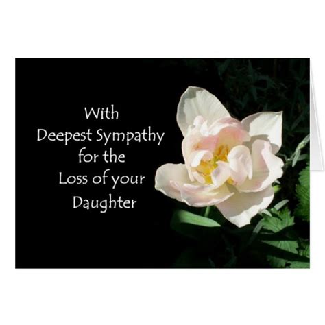 Tulip Sympathy Card Loss Of A Daughter Zazzle